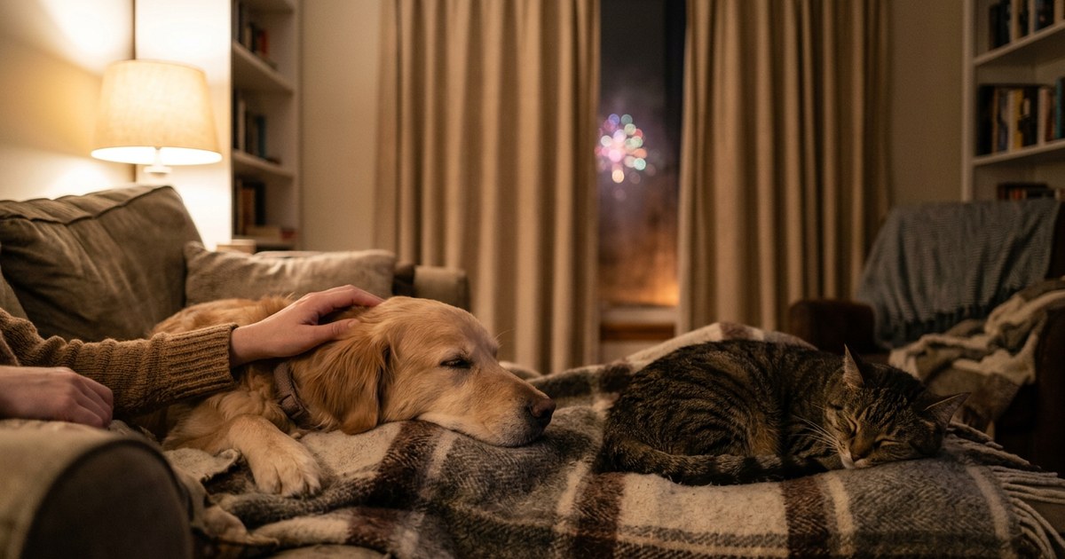 Pirotecnia en Día de Muertos y Año Nuevo: cómo proteger a tu perro y gato